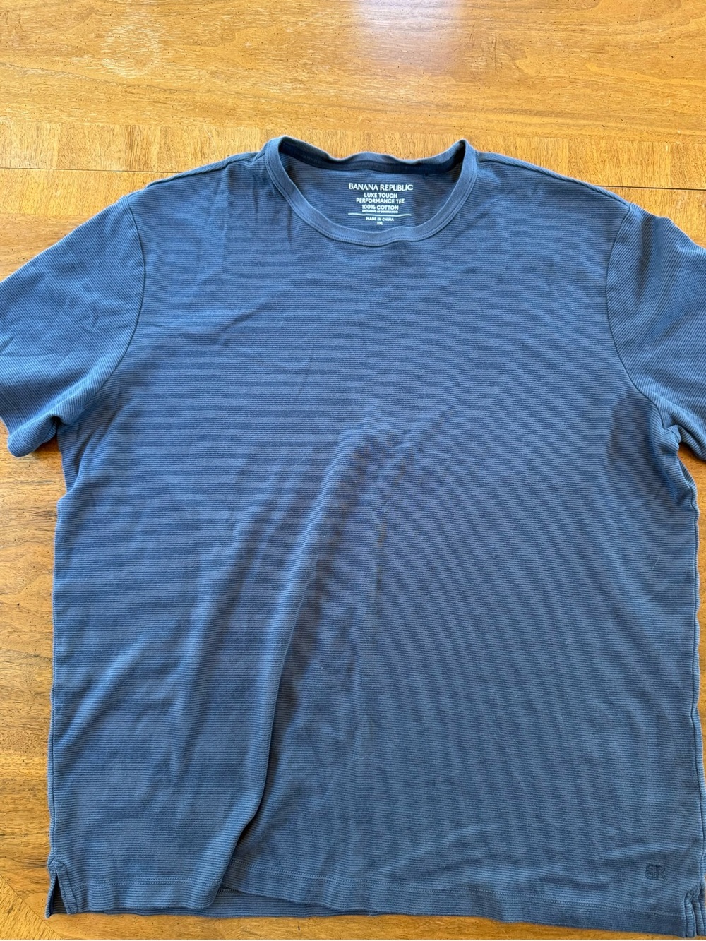 XXL Banana Republic Men's Blue Crewneck Short-Sleeve Shirt